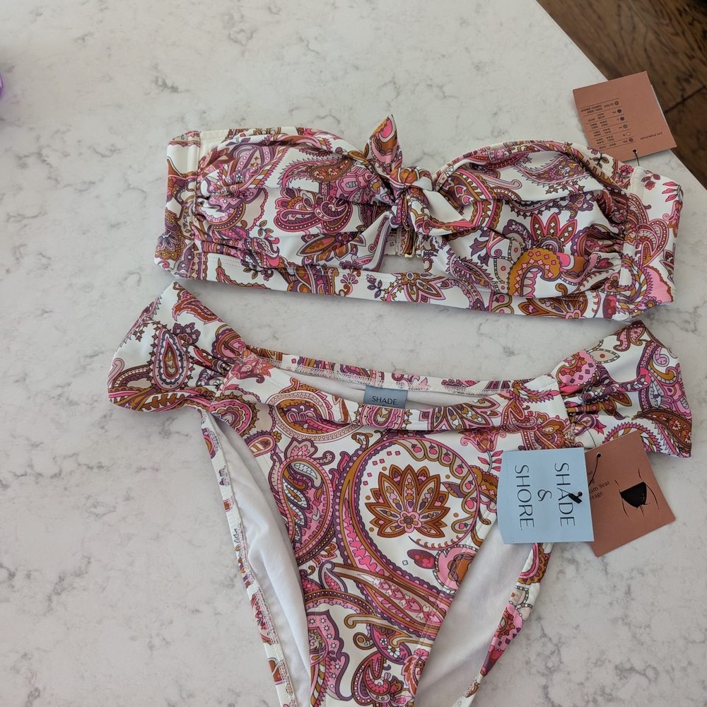 Paisley Print Bikini Set In Large